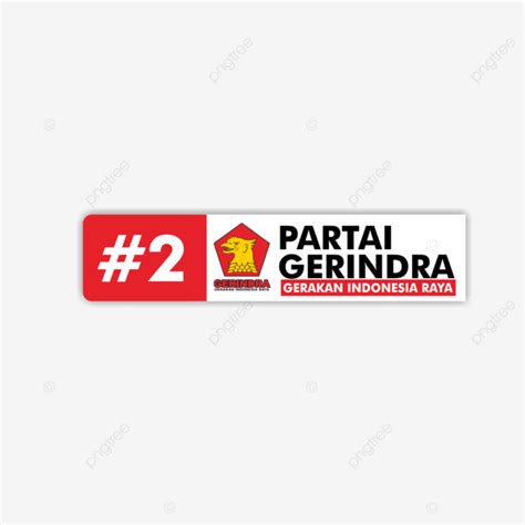 Pegatina Del Logotipo Del Partido Gerindra Número De Serie 2 Elecciones Indonesias De Vector PNG ...