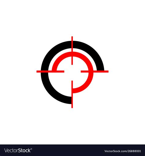 Creative stylish target logo design concept Vector Image