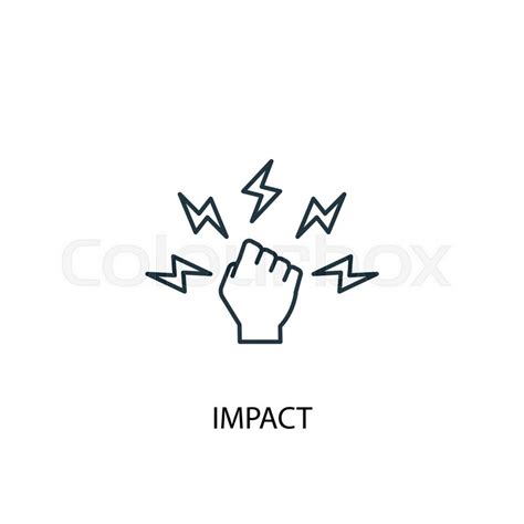 Impact concept line icon. Simple ... | Stock vector | Colourbox