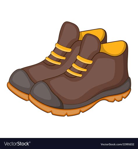 Hiking boots icon cartoon style Royalty Free Vector Image