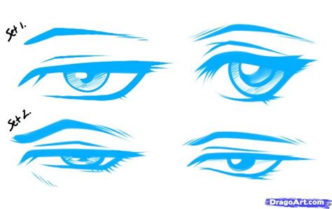 How to Draw Anime Male Eyes, Step by Step, Anime Eyes, Anime, Draw ...