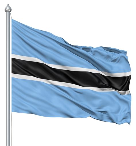 Flag of Botswana, the Symbol of Water Source and Farming