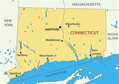 Connecticut Map - Guide of the World