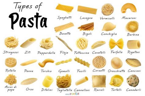 what to call different shapes and styles of pasta | Pasta types, Pasta noodle types, Pasta shapes