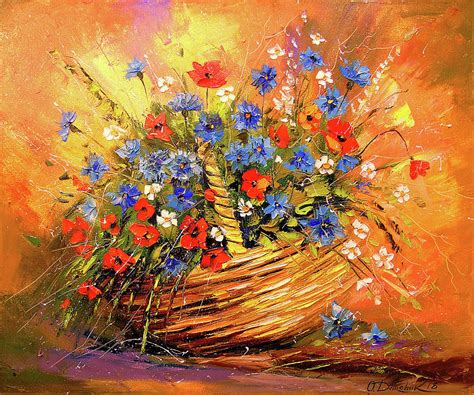 Basket Of Flowers Painting : How To Paint A Hanging Basket Of Flowers In Watercolor 11 Steps ...