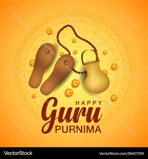 Happy guru purnima greetings design Royalty Free Vector