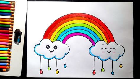 how to draw rainbow | how to draw colour rainbow 🌈| rainbow drawing ...