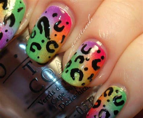 Rainbow leopard print nails | Leopard print nails, Animal print nails, Nail designs