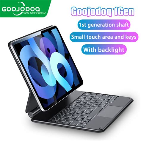 GOOJODOQ Magic Keyboard For iPad Air 4 Pro 11 2020 2021 Pro 12.9 2021 Case with Wireless ...