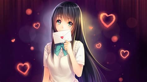 1366x768 Anime Girl In Love With Love Letter Laptop HD ,HD 4k Wallpapers,Images,Backgrounds ...