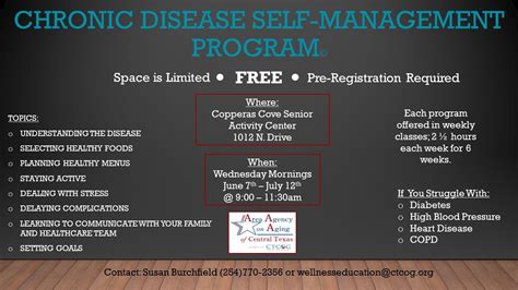 Chronic Disease Self-Management Program - Central Texas Aging, Disability & Veterans Resource Center