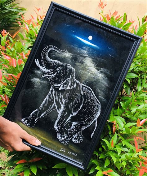 Beautiful Elephant Art Sri Lanka Ceylon Arts Paintings | Etsy