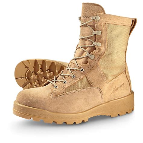 Men's Wellco® Waterproof Military - spec Insulated Steel Toe Duty Boots, Tan - 230112, Combat ...