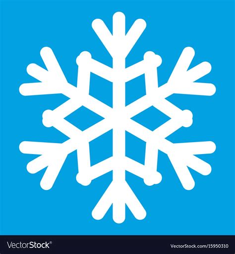 Snowflake icon white Royalty Free Vector Image