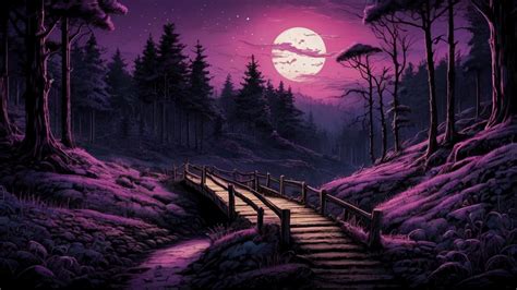 1024x1080 Resolution Purple Night Sky HD Moon 1024x1080 Resolution Wallpaper - Wallpapers Den