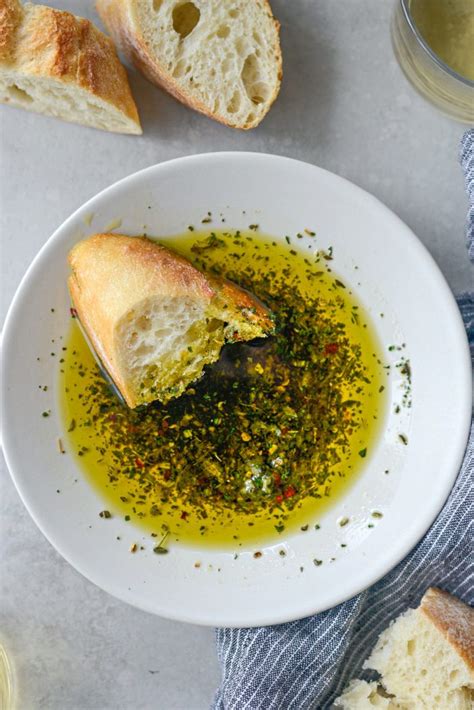 Garlic Herb Olive Oil Bread Dip - Simply Scratch