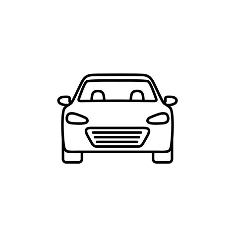 Car front line icon. Outline symbol. Car sign in linear style 11913920 ...