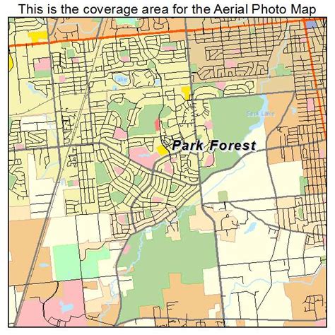 Aerial Photography Map of Park Forest, IL Illinois