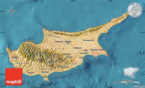 Satellite Map of Cyprus