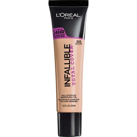 L'Oreal Paris Infallible Total Cover Foundation, Natural Beige, 1 fl. oz. - Walmart.com