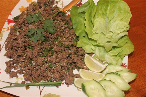 Savory Moments: Larb (Lao beef salad)