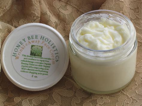 Organic Wrinkle Away Face Cream made with by HoneyBeeHolistics