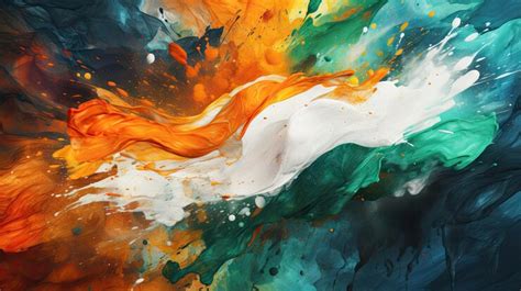 Premium AI Image | Indian flag background wallpaper waves