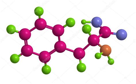 Molecular structure of D - phenylalanine — Stock Photo © Raimund14 #126860784