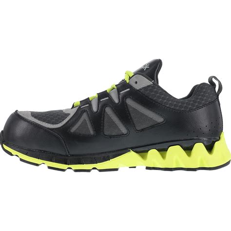 Reebok Zigkick Work: Composite Toe Black Lime Green Sneaker