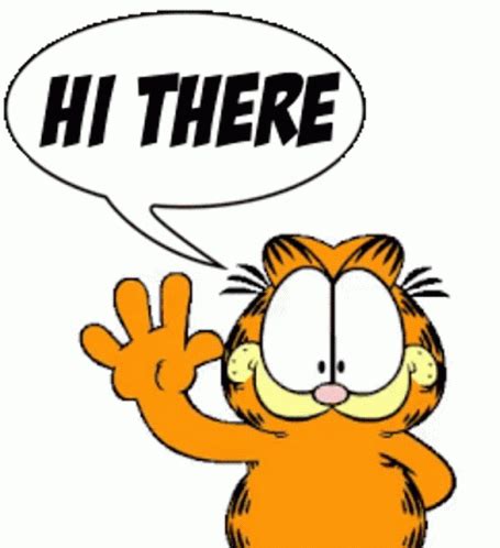 Garfield Hi There GIF - Garfield Hi There Waving - Discover & Share GIFs