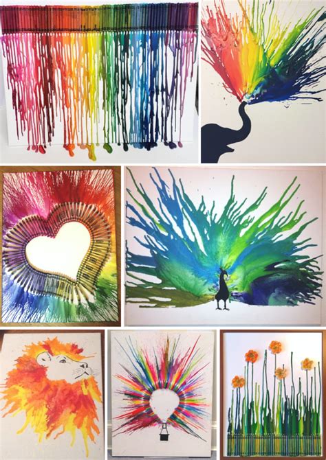 Melted Crayon Art Ideas. 40 Genius Projects For Old Crayons. - what ...