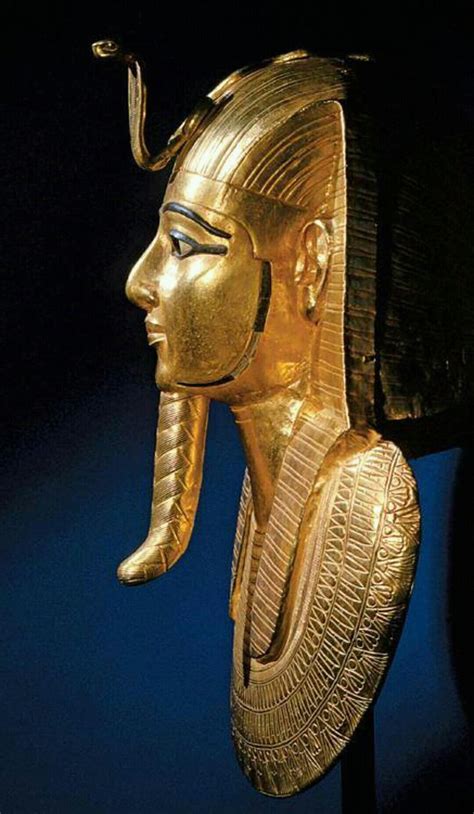 Gold funerary mask of king psusennes I 21 St Dynasty .. Tanis ...