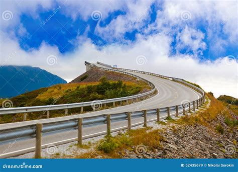 Famous Bridge on the Atlantic Road in Norway Stock Image - Image of humpbacked, atlantic: 52435679