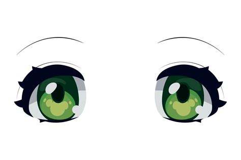 anime ojos verdes 11484187 Vector en Vecteezy