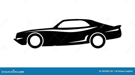 Side View Car Silhouette Icon. Stock Vector - Illustration of icon, mascot: 282086136