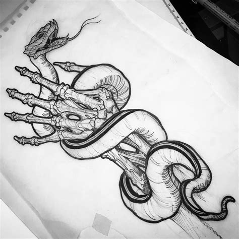 Snake Tattoo Drawing - Tatuaże Gdansk | Bodenswasuee