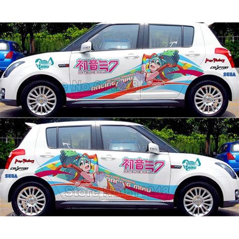 Custom Made Japanese Anime Game Itasha Decals Hatsune Miku Racing Rally Sticker 3D Car Decal ...