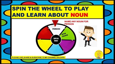 Noun Game|Noun Game For Kids|Spin The Wheel To Learn About Nouns ...