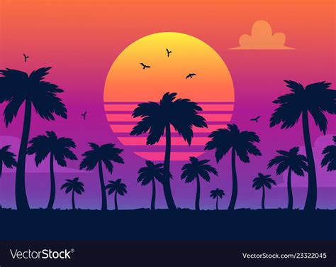 Palm Tree Purple Sunset