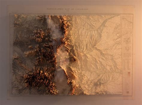 Colorado (dawn) - 3d rendered map | Map, Topography map, Relief map