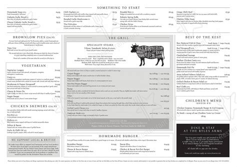 Menu at The Brownlow Inn pub & bar, Congleton, Brownlow Heath Ln