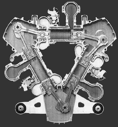 Napier Deltic engine triangular cylinder arrangement - photos - HomemadeTools.net