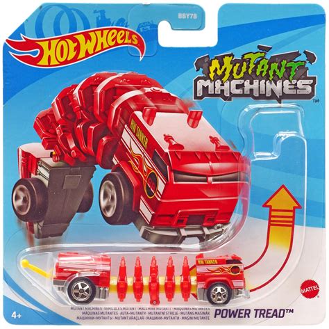 Hot Wheels Mutant Machines Power Tread Diecast Car Red Mattel - ToyWiz