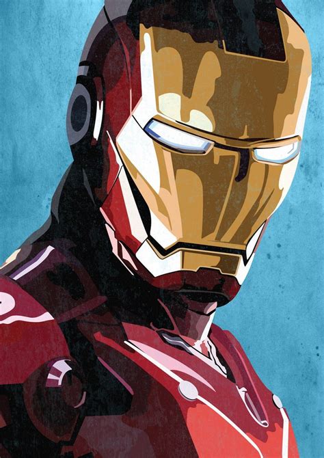 Iron Man poster Tony Stark digital art poster Framed print | Etsy