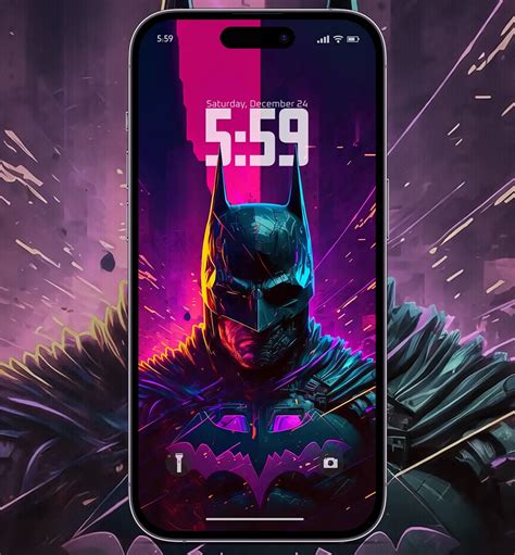 Embrace Your Inner Dark Knight with This Cool AI-Generated Batman Synthwave Wallpaper for iPhone ...