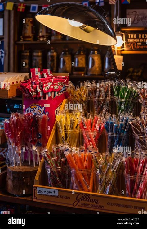 Old Fashioned Candy Jars Stock Photo - Alamy