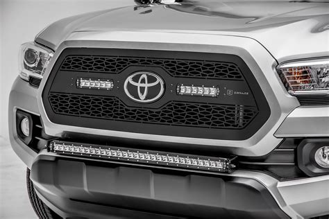 2018-2022 Toyota Tacoma Front Bumper Center LED Kit with (1) 30 Inch LED Straight Single Row ...