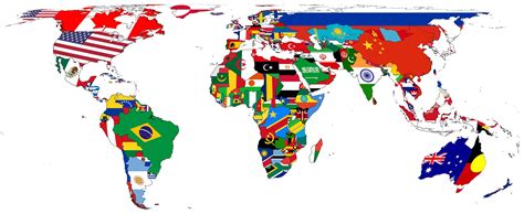 World Map With Countries And Their Flags