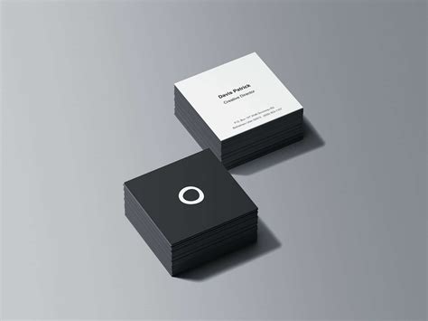 Square Business Card Stacks PSD Mockup Download | DesignHooks