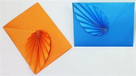 Easy Origami Envelope With Color Paper | DIY Paper Envelope With Leaf | Leaf Envelope Tutorial